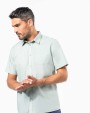 KARIBAN Popeline Kurzarmhemd Baumwollpolyester pflegeleicht für Herren Hemd personalisierbar