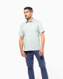 KARIBAN Popeline Kurzarmhemd Baumwollpolyester pflegeleicht für Herren Hemd personalisierbar