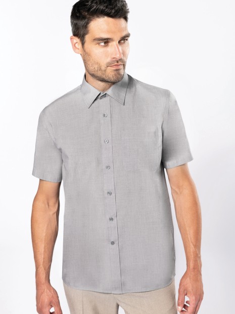 Chemises à personnaliser KARIBAN Chemise popeline polycoton manches courtes entretien facile homme 