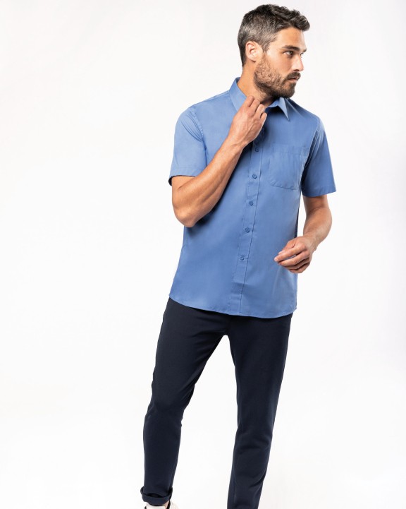 Chemise personnalisable KARIBAN Chemise popeline polycoton manches courtes entretien facile homme