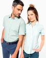 KARIBAN Popeline Kurzarmhemd Baumwollpolyester pflegeleicht für Herren Hemd personalisierbar