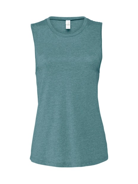 BELLA-CANVAS WOMEN'S JERSEY MUSCLE TANK Heather Deep Teal personnalisable