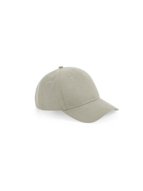 BEECHFIELD ORGANIC COTTON 5 PANEL CAP stone grey personnalisable