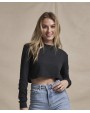 AWDIS Women's long sleeve cropped T T-Shirt personalisierbar
