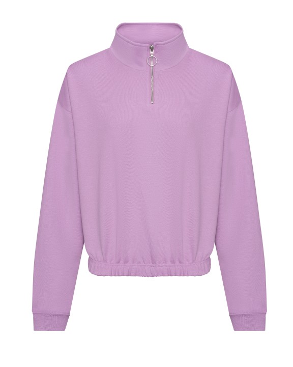 Sweat-shirt personnalisable AWDIS WOMEN'S CROPPED 1/4 ZIP SWEAT