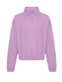 AWDIS WOMEN'S CROPPED 1/4 ZIP SWEAT lavender personnalisable