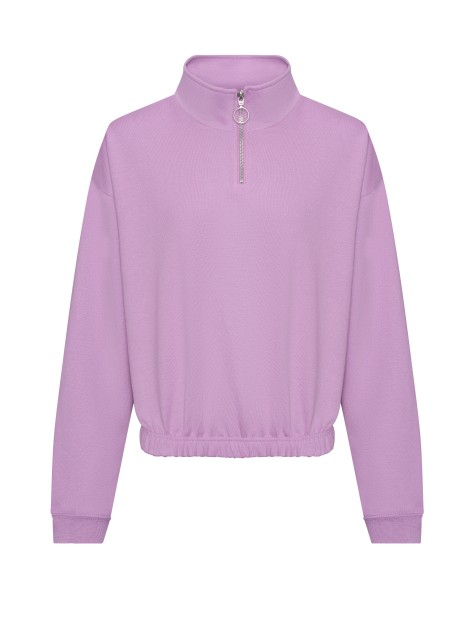 AWDIS WOMEN'S CROPPED 1/4 ZIP SWEAT lavender personnalisable