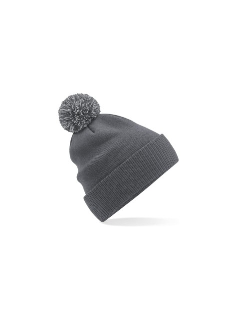 BEECHFIELD RECYCLED SNOWSTAR® BEANIE graphite/gris clair personnalisable