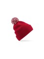 BEECHFIELD RECYCLED SNOWSTAR® BEANIE rouge classique/blanc personnalisable