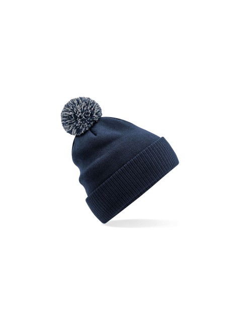 BEECHFIELD RECYCLED SNOWSTAR® BEANIE marine/gris clair personnalisable