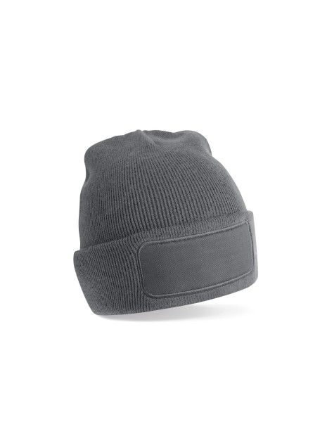 BEECHFIELD RECYCLED ORIGINAL PATCH BEANIE gris graphite personnalisable