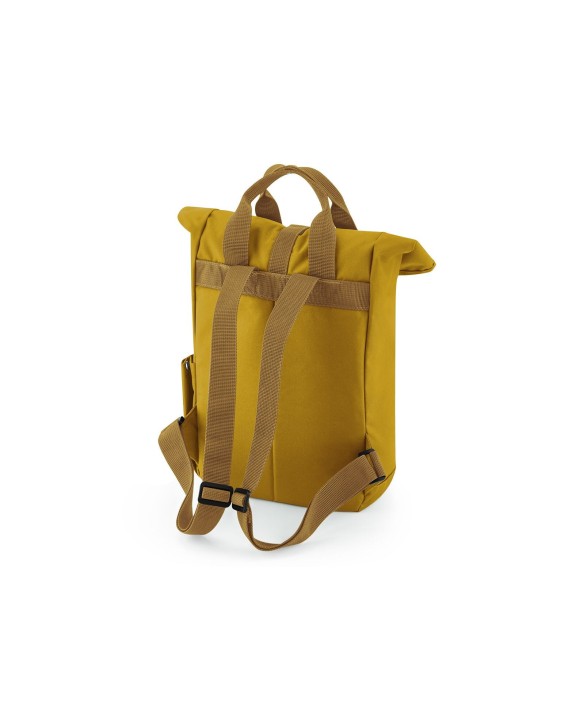 Tas & zak BAG BASE RECYCLED MINI TWIN HANDLE ROLL-TOP LAPTOP BACKPACK voor bedrukking &amp; borduring