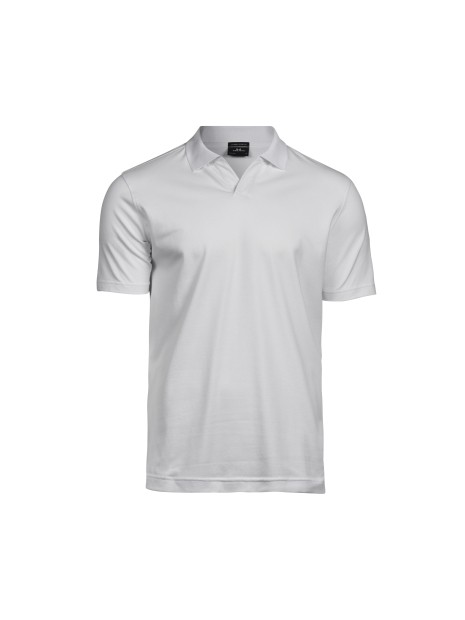 TEE JAYS LUXURY STRETCH V-NECK POLO blanc personnalisable