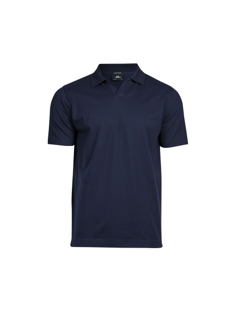 TEE JAYS LUXURY STRETCH V-NECK POLO bleu marine personnalisable