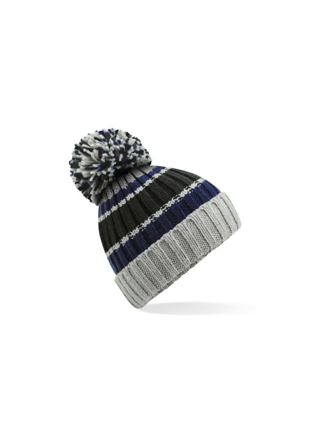 BEECHFIELD HYGGE STRIPED BEANIE bleu acier personnalisable