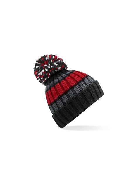 BEECHFIELD HYGGE STRIPED BEANIE black cherry personnalisable