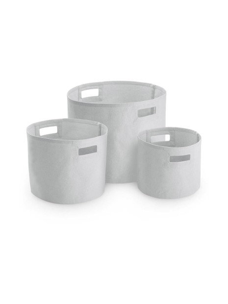 WESTFORDMILL CANVAS STORAGE TUBS gris clair personnalisable