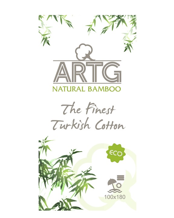 Produit éponge personnalisable A&R Natural Bamboo Beach Towel