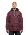 Veste personnalisable BURNSIDE Men´s Flannel Jacket With Sherpa Hoodie