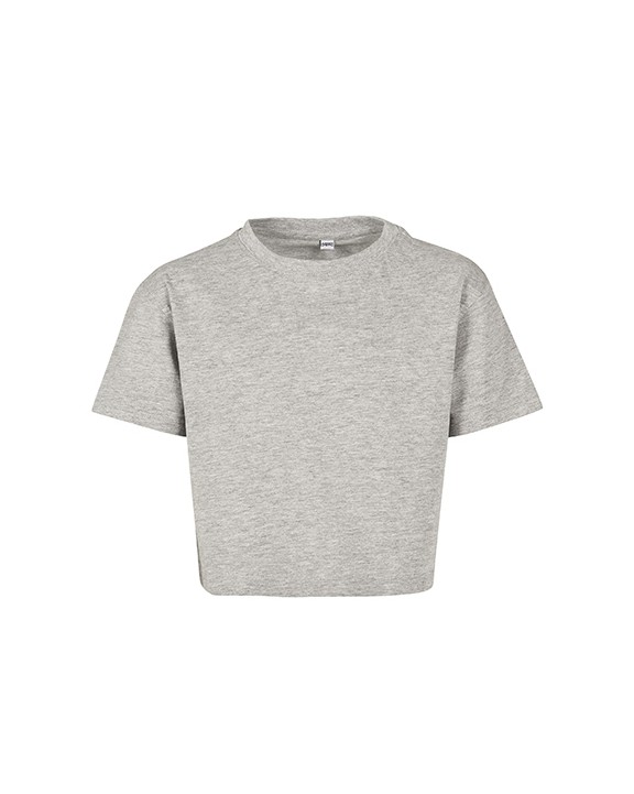 T-shirt BUILD YOUR BRAND Girls Cropped Jersey Tee voor bedrukking &amp; borduring