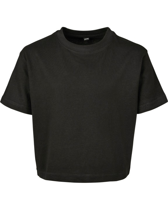 T-shirt personnalisable BUILD YOUR BRAND Girls Cropped Jersey Tee