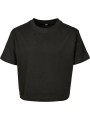 BUILD YOUR BRAND Girls Cropped Jersey Tee  personnalisable