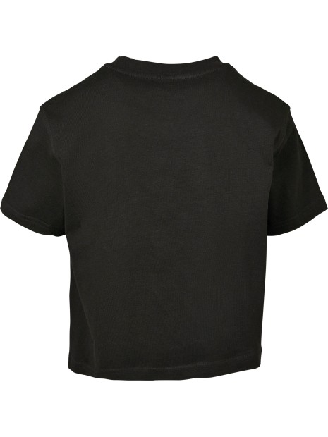 BUILD YOUR BRAND Girls Cropped Jersey Tee  personnalisable