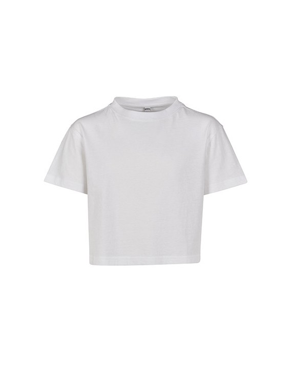 T-shirt personnalisable BUILD YOUR BRAND Girls Cropped Jersey Tee