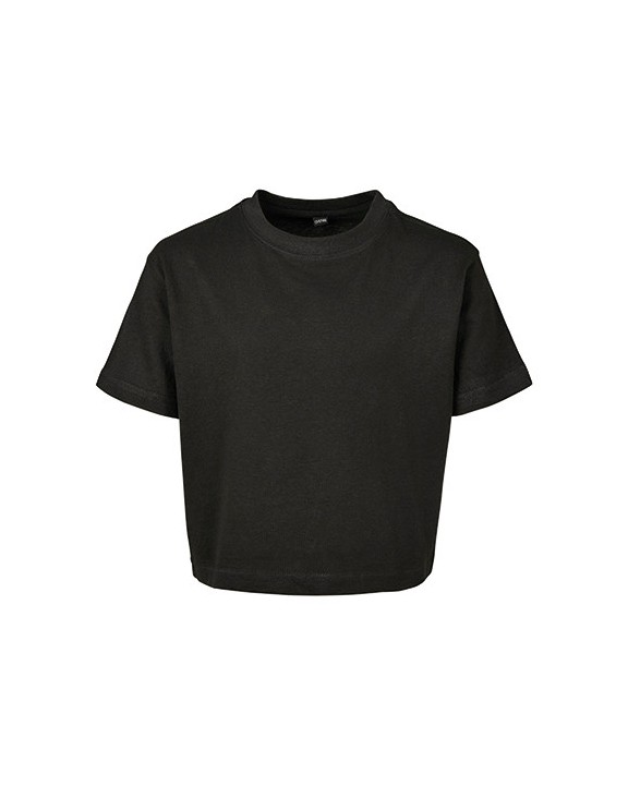 T-shirt personnalisable BUILD YOUR BRAND Girls Cropped Jersey Tee