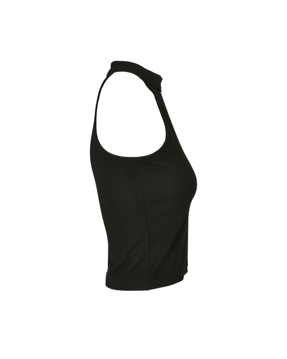 T-shirt BUILD YOUR BRAND LADIES TURTLENECK SHORT TOP voor bedrukking &amp; borduring