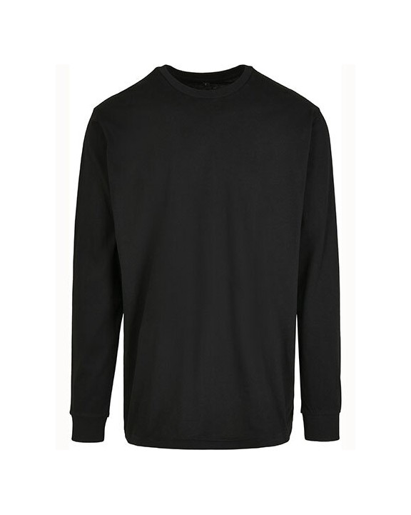BUILD YOUR BRAND Organic Long Sleeve With Cuffrib T-Shirt personalisierbar