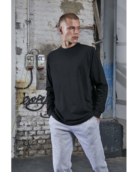 T-shirt personnalisable BUILD YOUR BRAND Organic Long Sleeve With Cuffrib