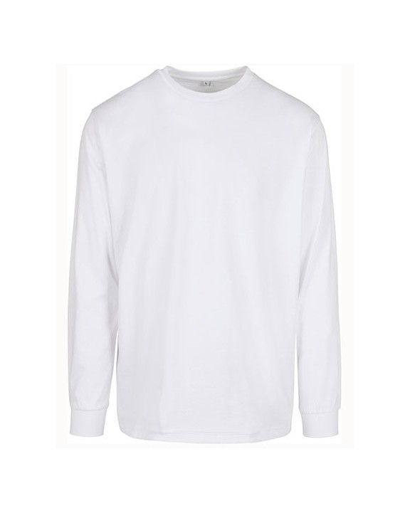 T-shirt personnalisable BUILD YOUR BRAND Organic Long Sleeve With Cuffrib
