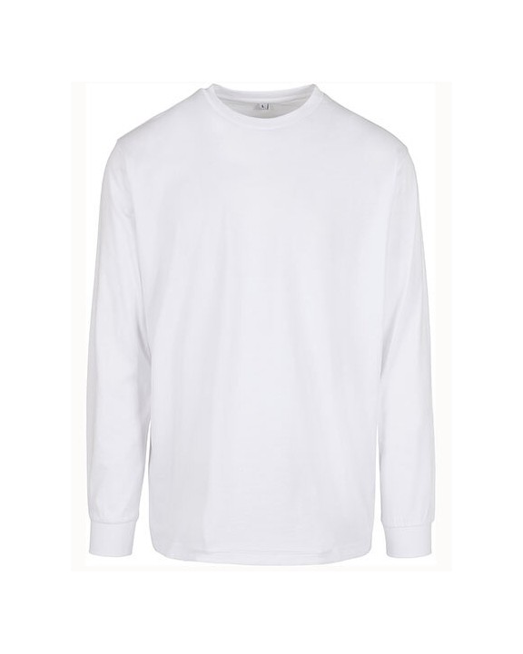 BUILD YOUR BRAND Organic Long Sleeve With Cuffrib T-Shirt personalisierbar