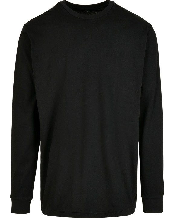 BUILD YOUR BRAND Organic Long Sleeve With Cuffrib T-Shirt personalisierbar