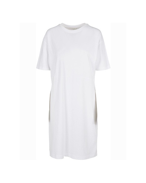 Robe personnalisable BUILD YOUR BRAND Ladies´ Organic Oversized Slit Tee Dress