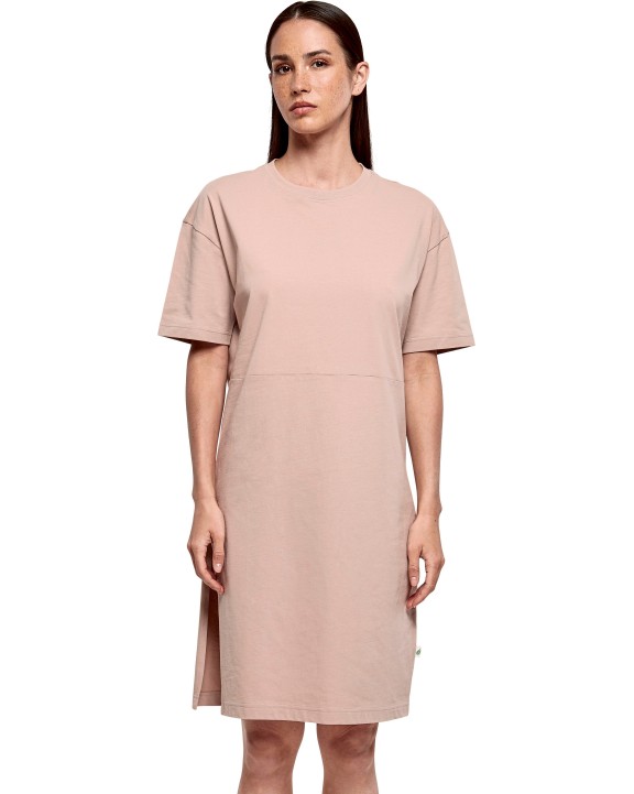 Robe personnalisable BUILD YOUR BRAND Ladies´ Organic Oversized Slit Tee Dress