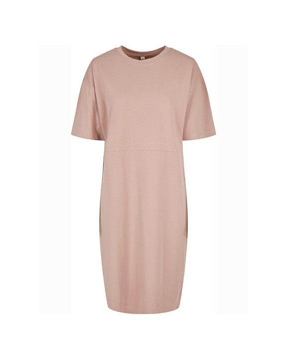 Robe personnalisable BUILD YOUR BRAND Ladies´ Organic Oversized Slit Tee Dress