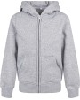 Sweater BUILD YOUR BRAND Kids´ Organic Basic Zip Hoody voor bedrukking &amp; borduring