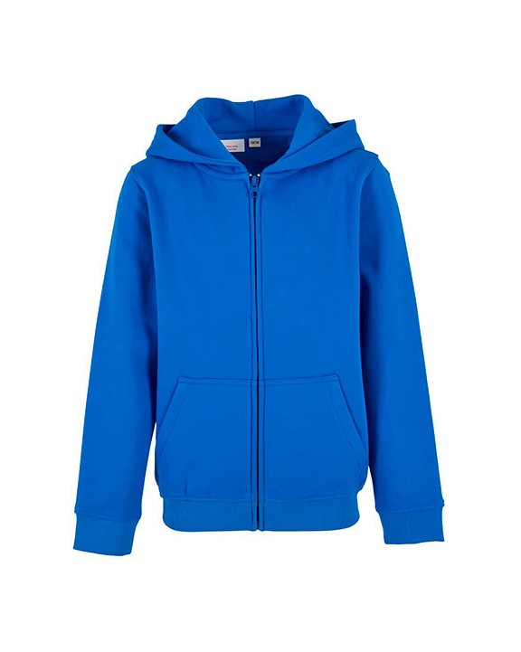 Sweater BUILD YOUR BRAND Kids´ Organic Basic Zip Hoody voor bedrukking &amp; borduring