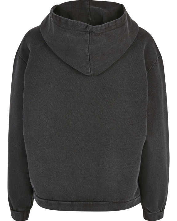 Sweater BUILD YOUR BRAND Ladies´ Acid Washed Oversize Hoody voor bedrukking &amp; borduring