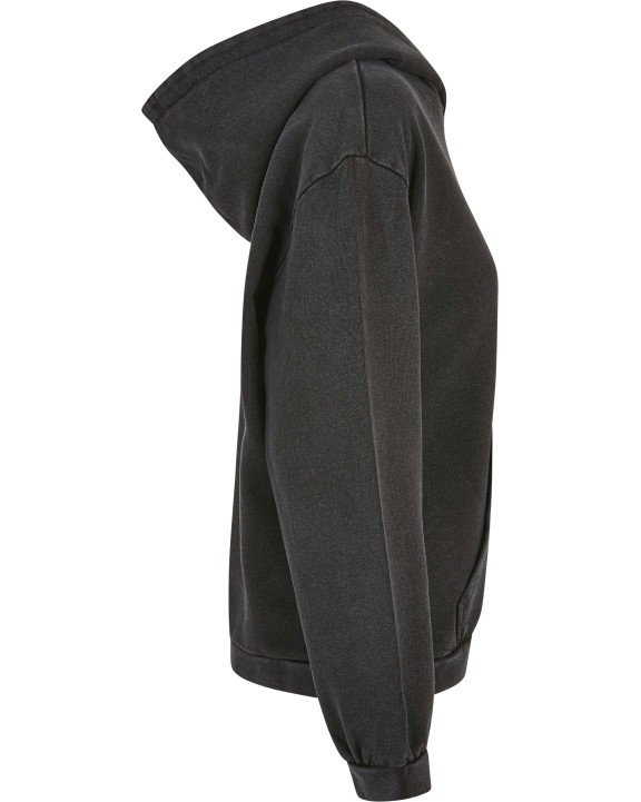 Sweater BUILD YOUR BRAND Ladies´ Acid Washed Oversize Hoody voor bedrukking &amp; borduring