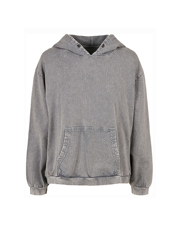 Sweater BUILD YOUR BRAND Ladies´ Acid Washed Oversize Hoody voor bedrukking &amp; borduring