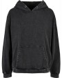 Sweater BUILD YOUR BRAND Ladies´ Acid Washed Oversize Hoody voor bedrukking &amp; borduring