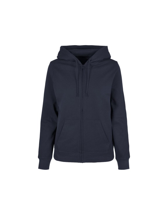 Sweater BUILD YOUR BRAND LADIES BASIC ZIP HOODY voor bedrukking &amp; borduring