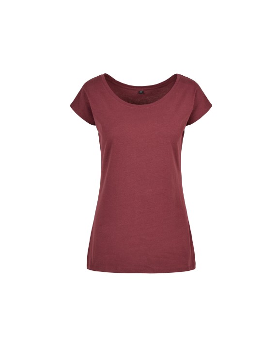 BUILD YOUR BRAND LADIES WIDE NECK TEE T-Shirt personalisierbar