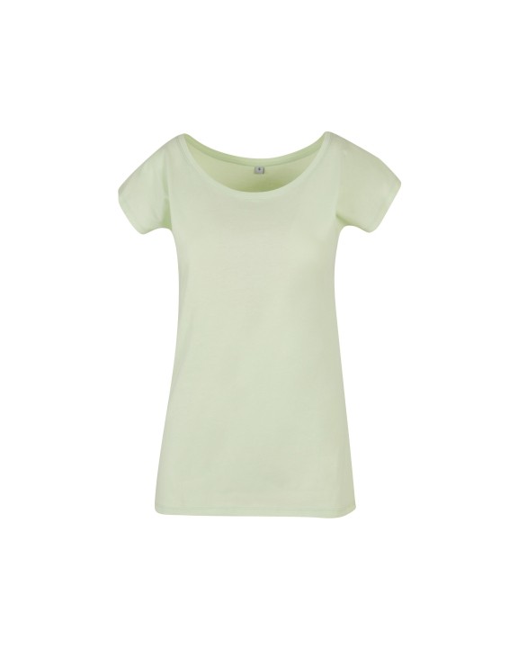BUILD YOUR BRAND LADIES WIDE NECK TEE T-Shirt personalisierbar
