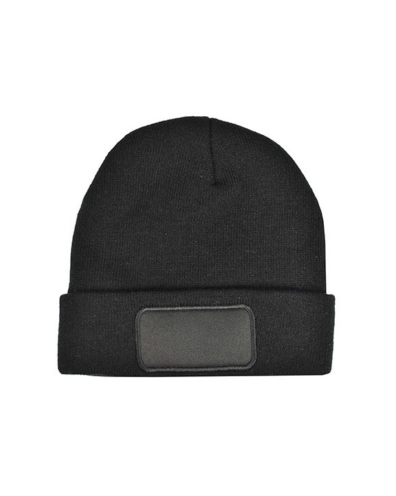 PRINTWEAR Knitted Hat With Patch Mütze, Schal & Handschuh personalisierbar