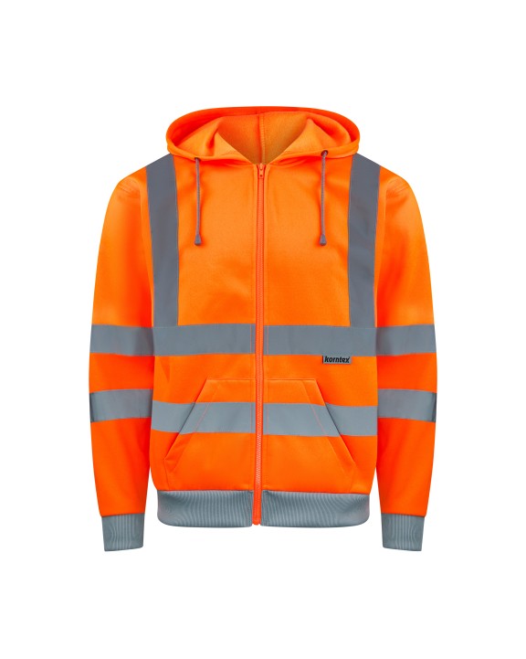 KORNTEX Hi-Vis Zipper Hoody Galway Jacke personalisierbar
