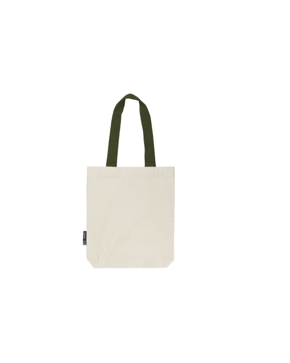 NEUTRAL TWILL BAG WITH CONTRAST HANDLES Tasche personalisierbar